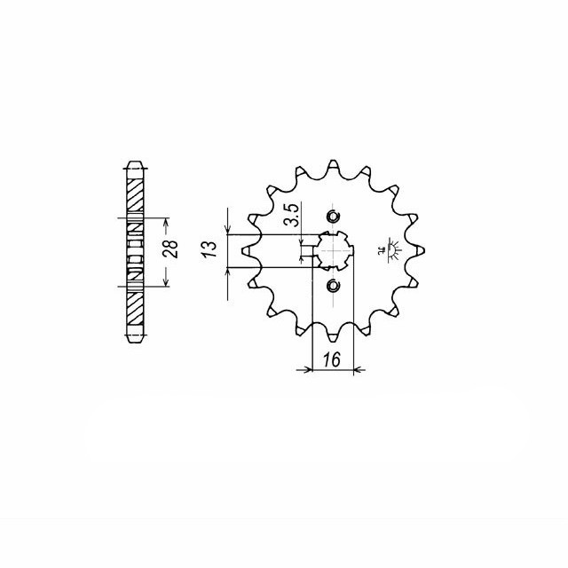 Sprocket, 13 teeth, 420 pitch