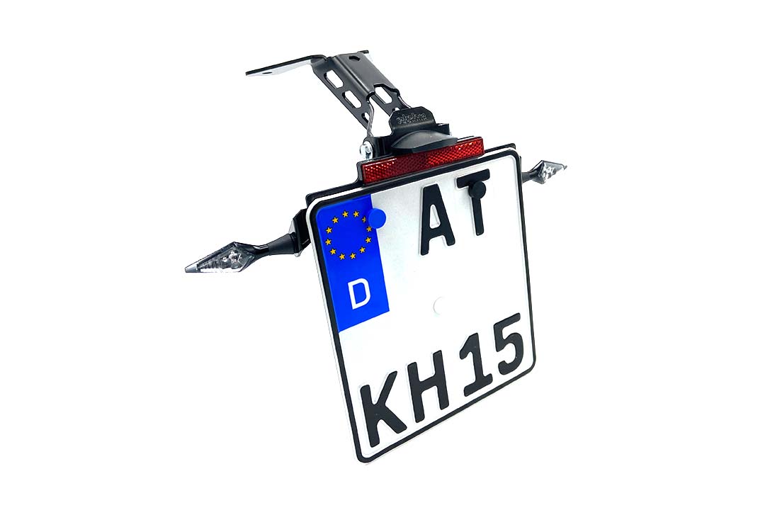 alpha Technik License Plate Holder for Aprilia RS125 and Tuono 125, Type XA / XT, Model Year 2021-