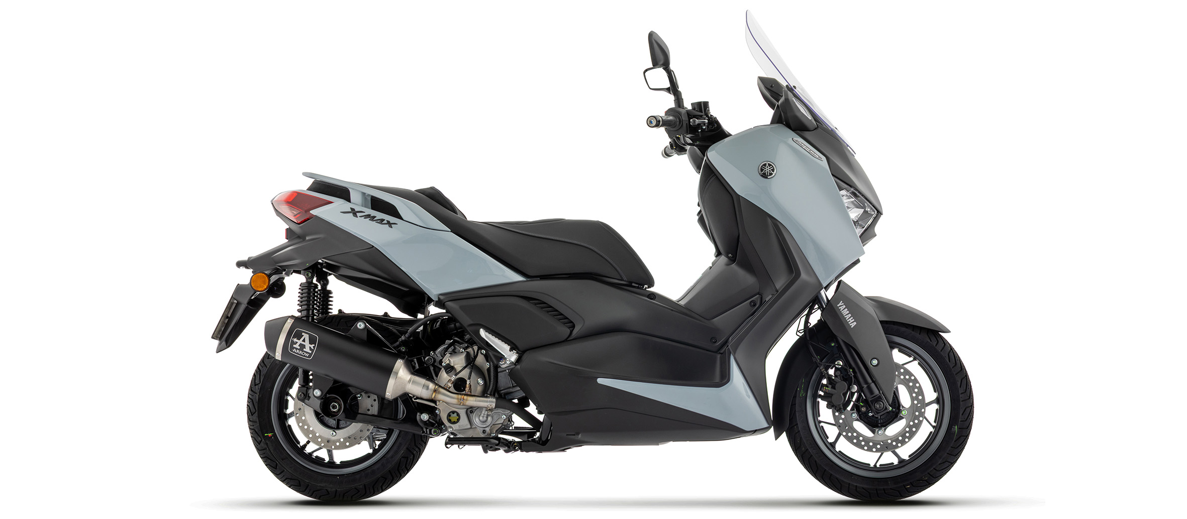 ARROW DARK URBAN Exhaust with Carbon End Cap for Yamaha XMAX 300, 2025-