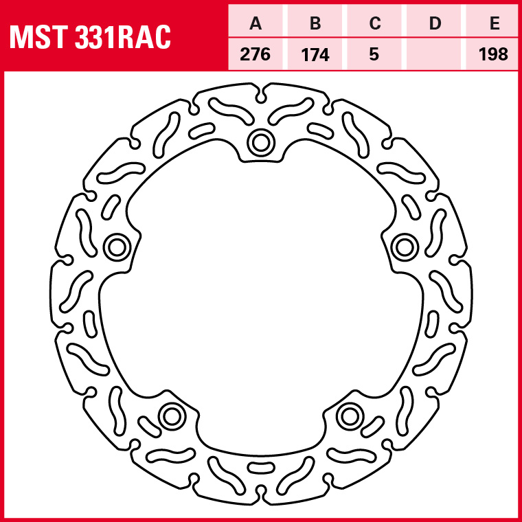 TRW brake disc Sportive rigid MST331RAC