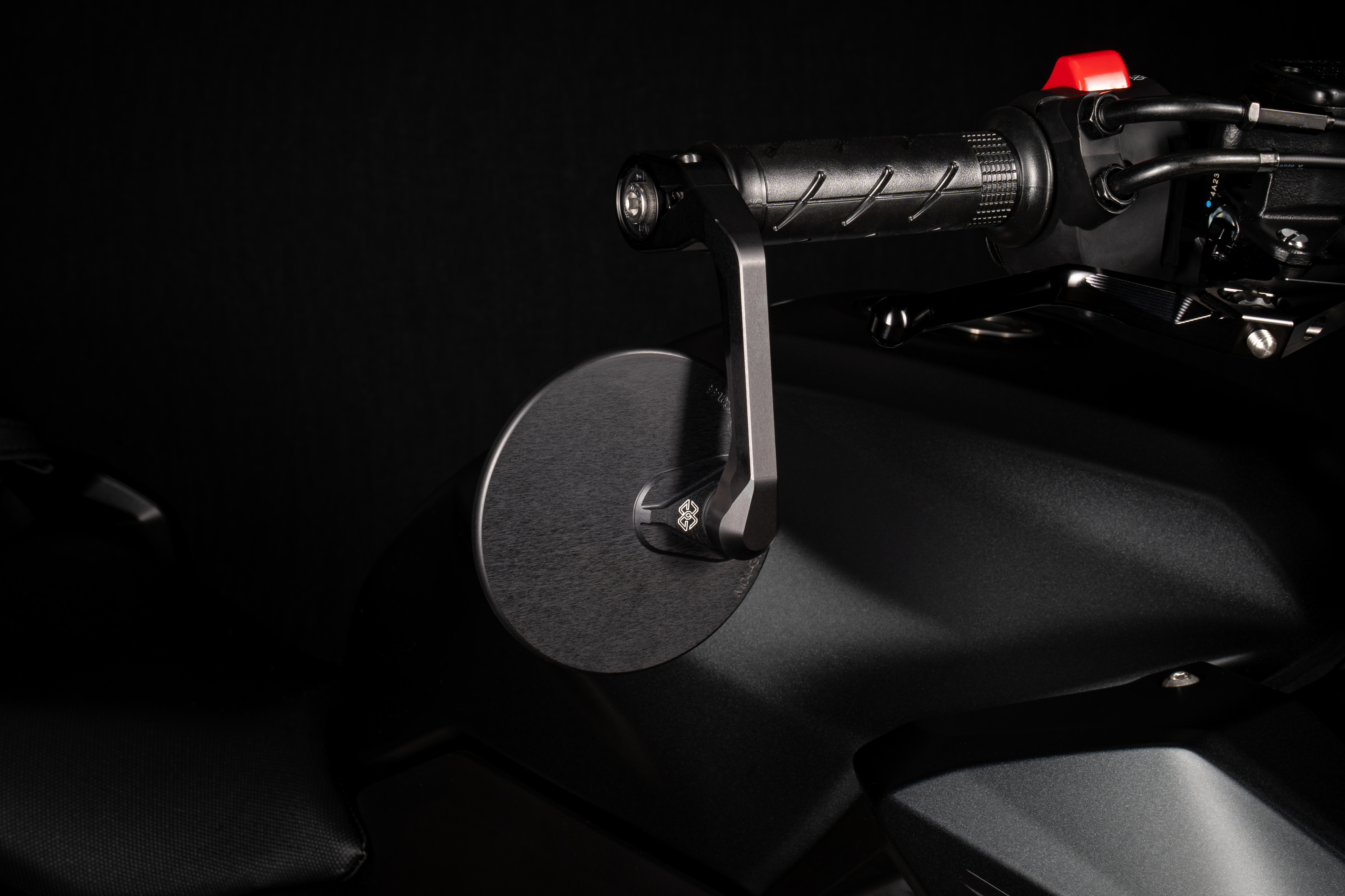 Gilles MOON Symmetrical handlebar-End Mirror, Black