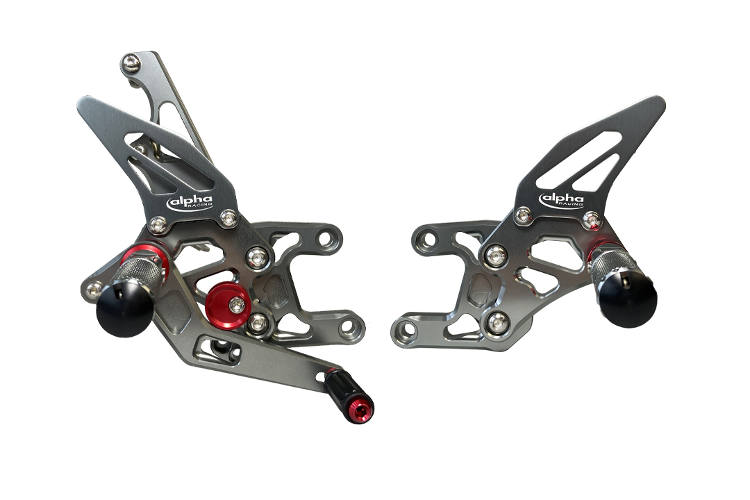>TRACK< footrestenanlage, Titanium-coloured, Honda CBR1000RR SC59 SC77 2008-17