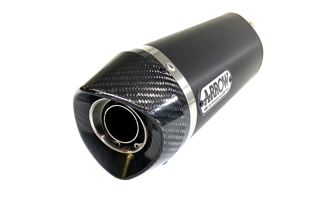 ARROW STREET THUNDER exhaust for Honda CBR650F 2014-, black aluminium with carbon end cap (Only with ARROW header)