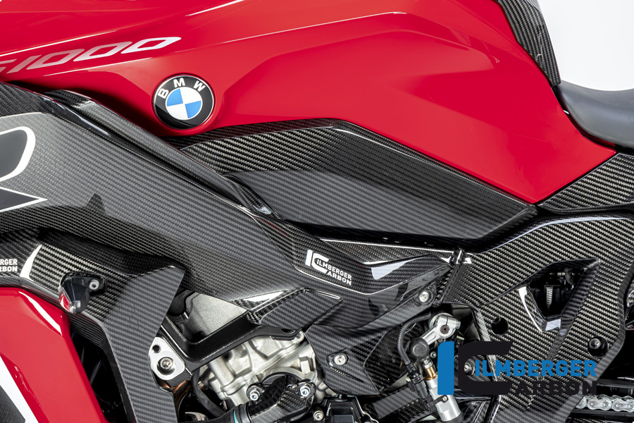 Ilmberger Carbon Side Cover on the fuel tank (lower) left side L/S, glossy, BMW S1000XR 2020- M1000XR 2024-