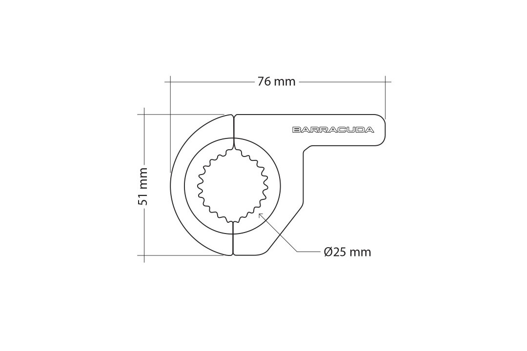 Crash Bar Clamps for Auxiliary Headlights HEADLIGHT BRACKET