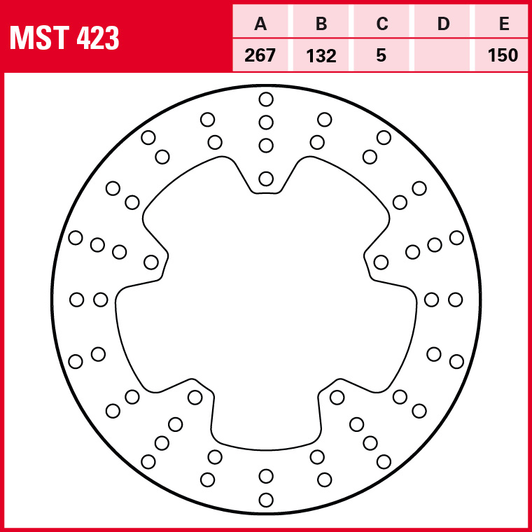 TRW brake disc All-round Fixed MST423