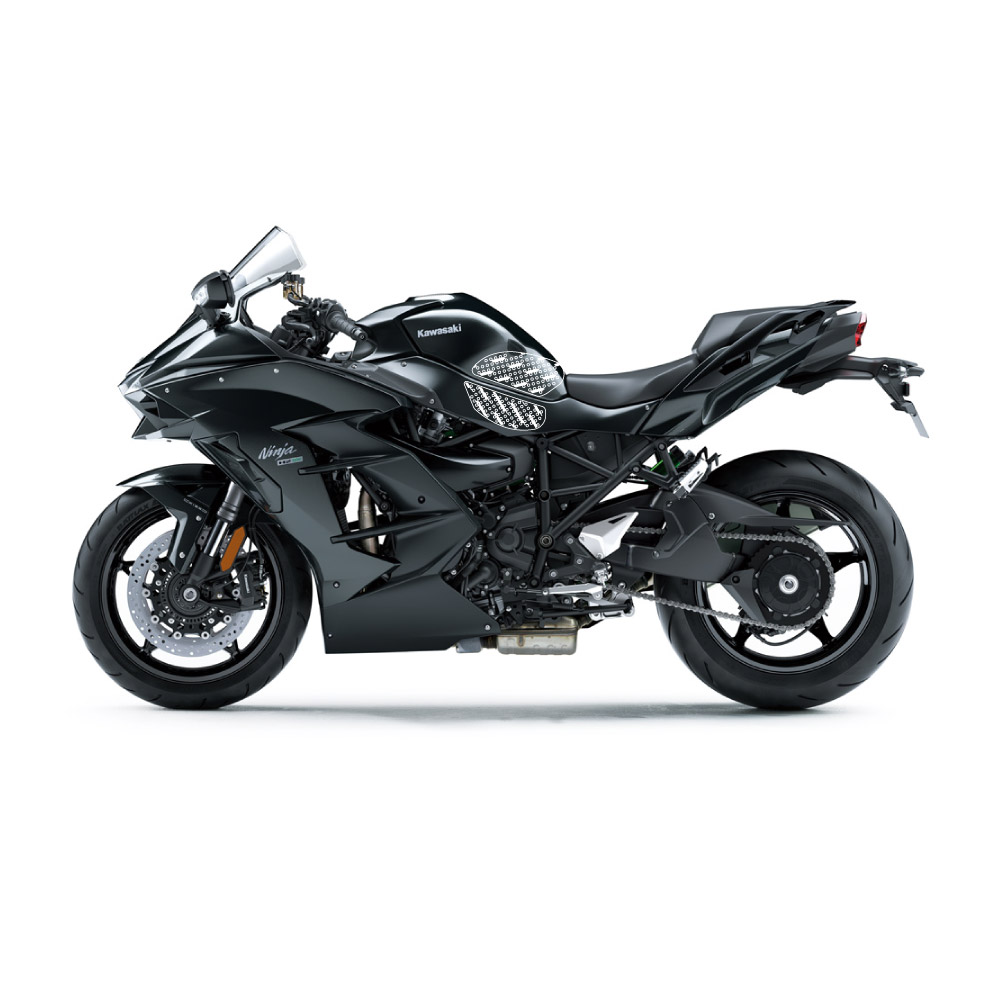 Stompgrip Traction Pads clear, for Kawasaki Ninja H2 SX (SE), 2018-2025