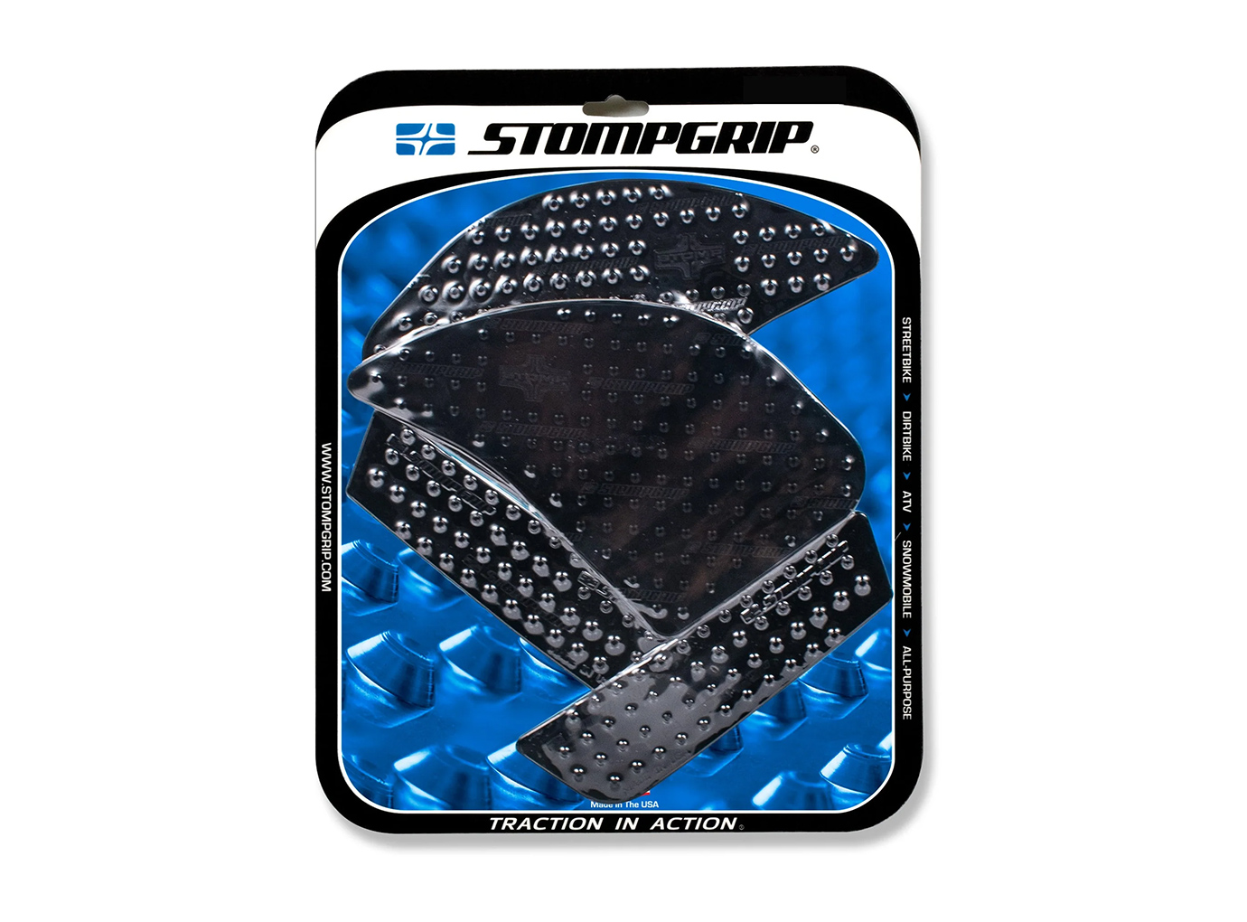 Stompgrip fuel tank Pad, black, Volcano for Kawasaki Ninja 1000SX, 2020-2025