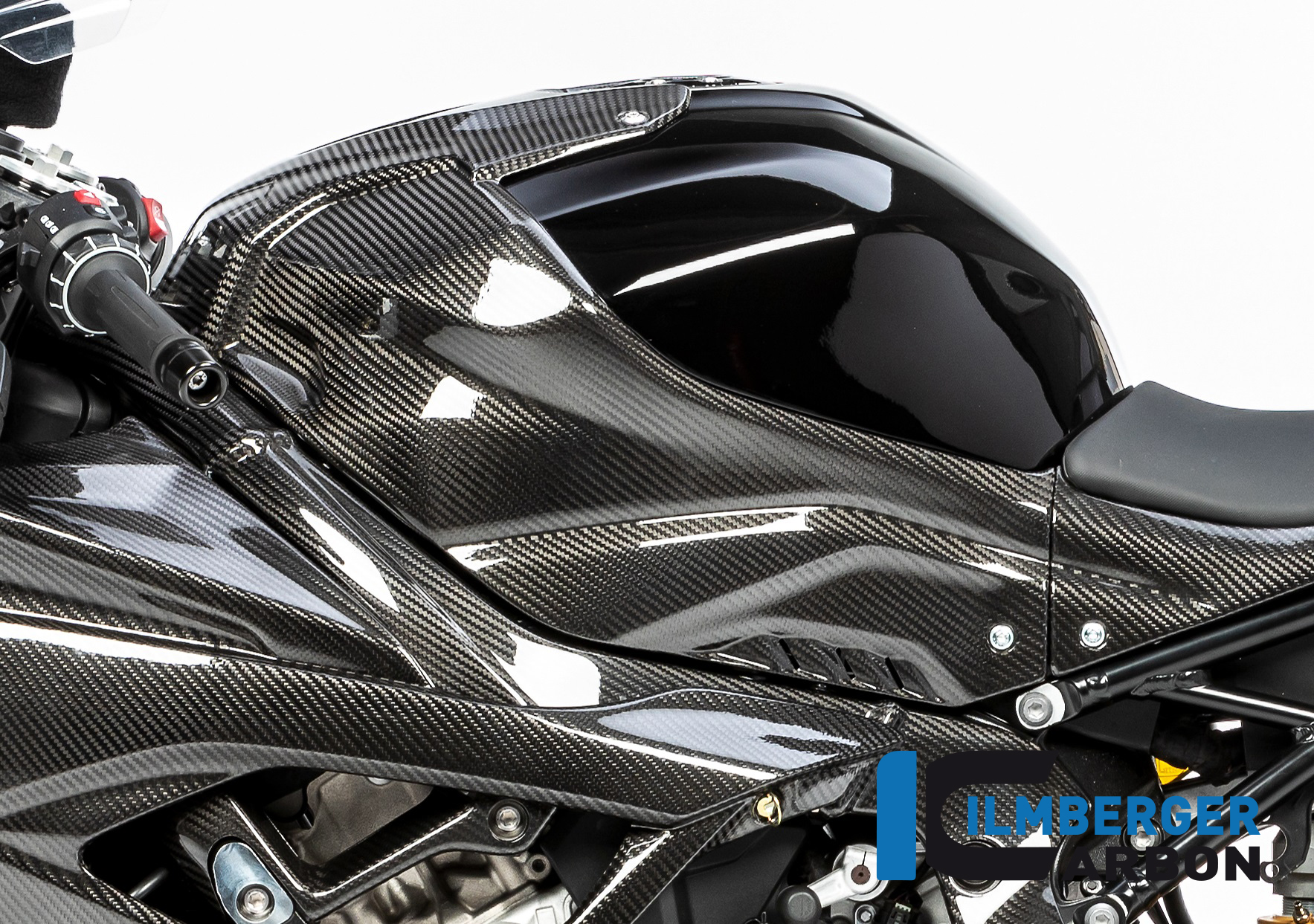 Ilmberger Carbon fuel tank Cover Racing, Glossy, BMW S1000RR 2019-, M1000RR 2021-