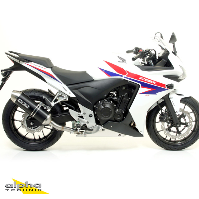 ARROW RACE TECH Exhaust for Honda CB500F / CBR500R / CB500X 2013- in Black Aluminium