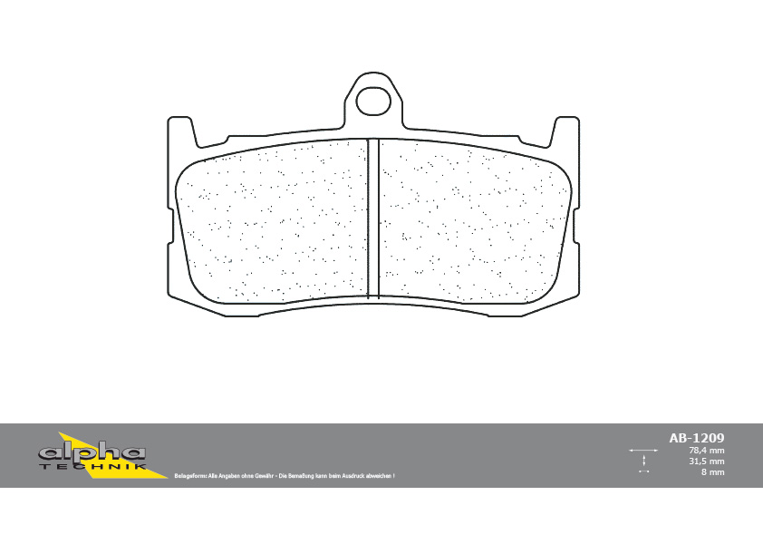 alpha Technik Brake Pad Track with ABE