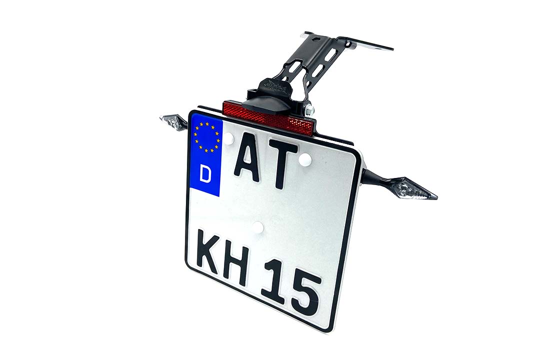 alpha Technik License Plate Holder for Aprilia RS125 and Tuono 125, Type XA / XT, Model Year 2021-