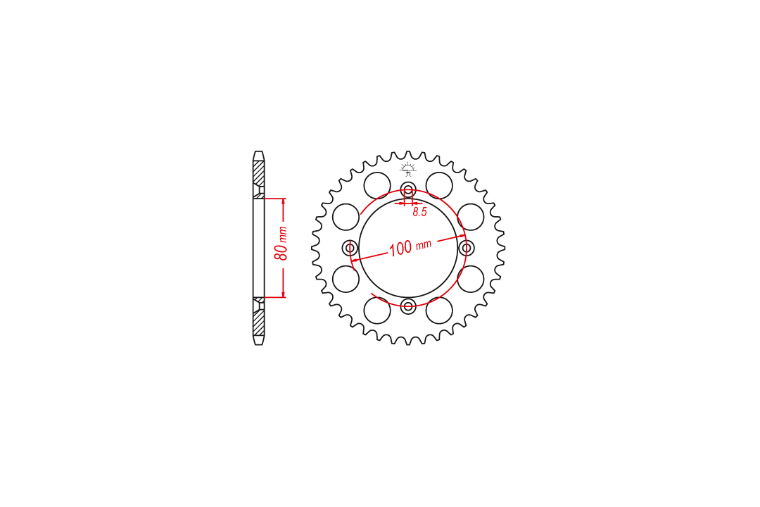 Chain Kit 428HO for Honda CRF125F from model year 2004-