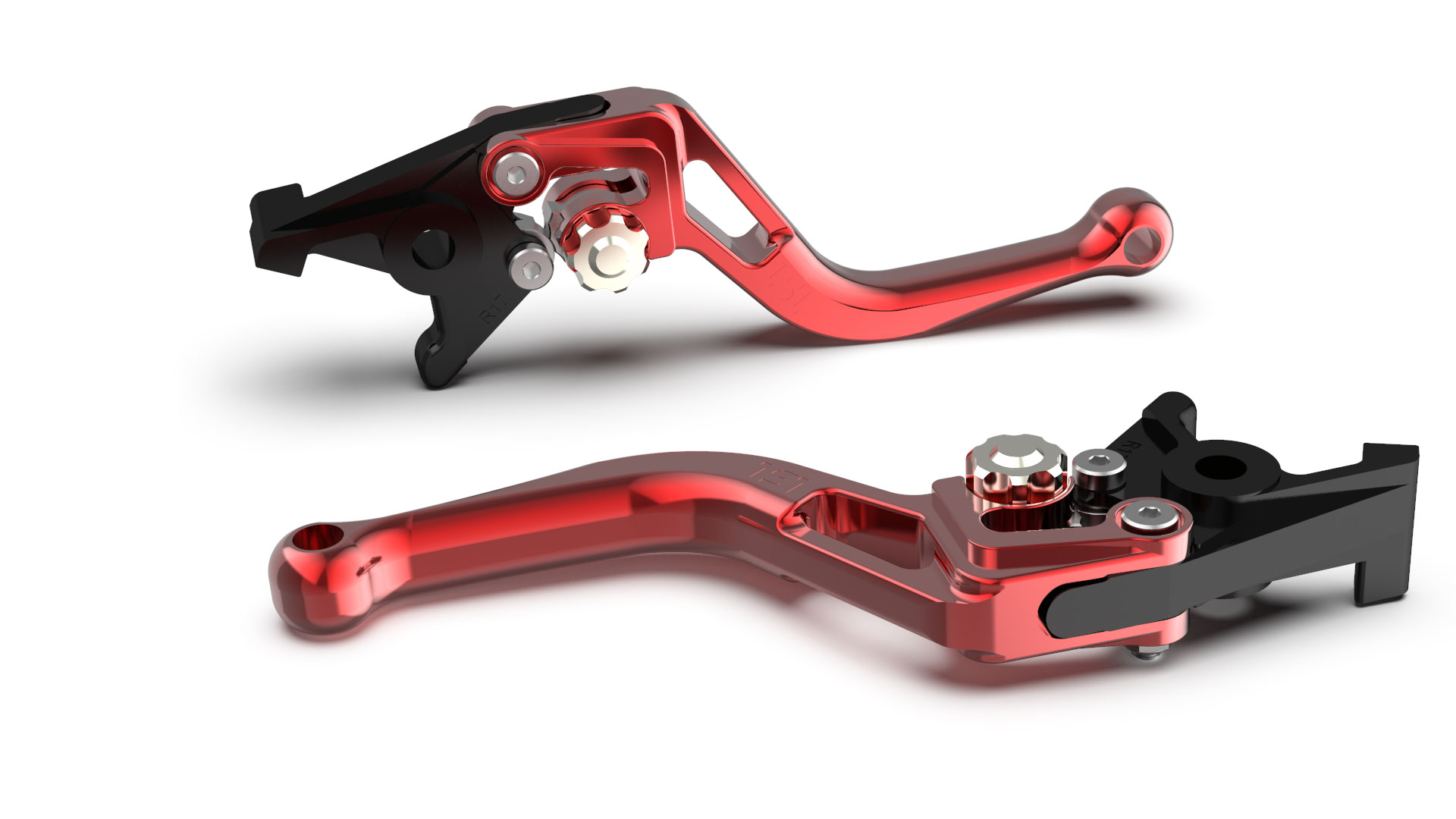 LSL clutch lever BOW L83R, short, red/silver