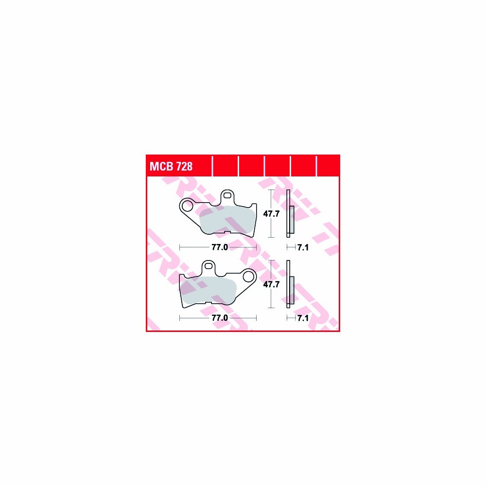 TRW Brake Pad Set Allround MCB728 Front