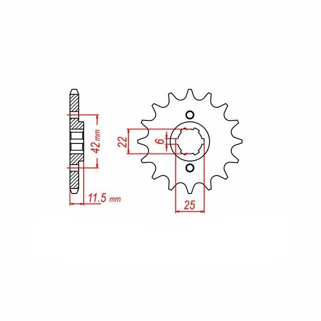 Sprocket, 16 teeth, 530 pitch