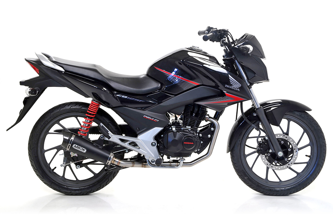 ARROW DARK X-KONE Rear Silencer with Carbon End Cap for Honda CB125F Model Year 2015-2016