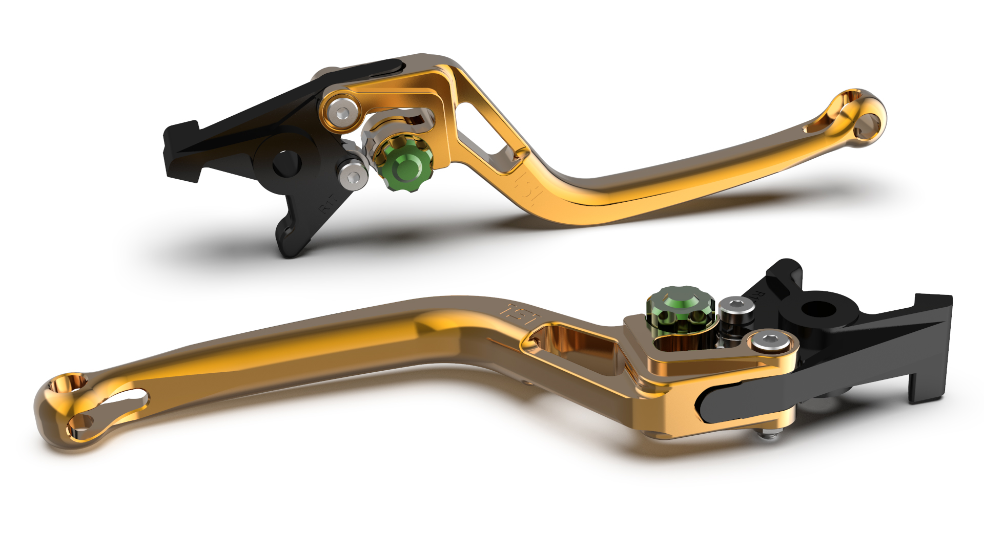 LSL clutch lever BOW L83R, gold/green
