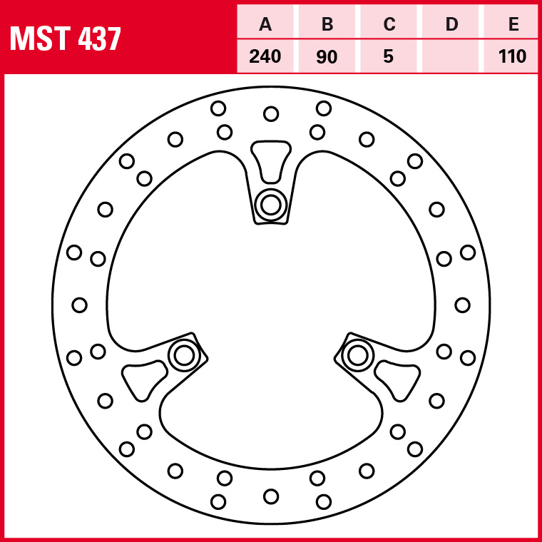 TRW brake disc All-round fixed MST437