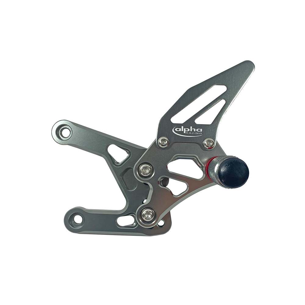 >TRACK< Rearset System, Titanium Colour, Yamaha YZF-R1 RN32 2015-16 RN49 2017-19 RN65 2020- with ABE