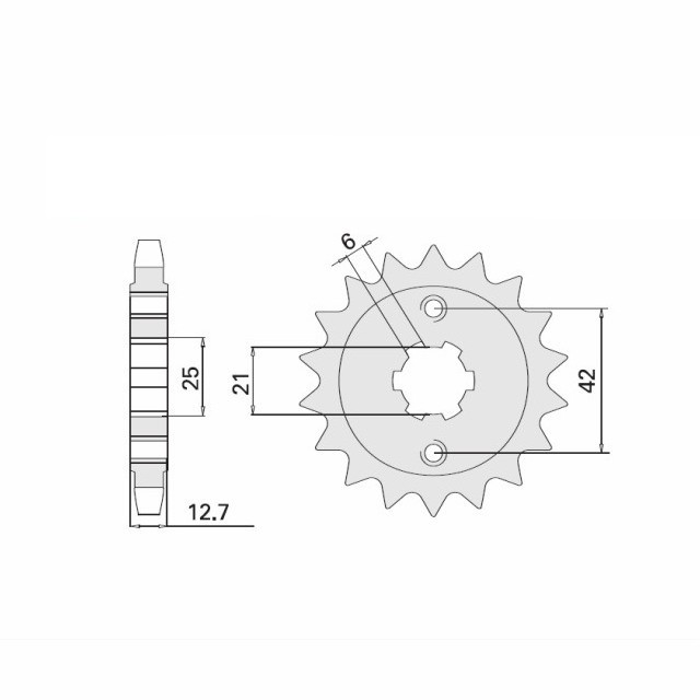 Sprocket, 17 teeth, pitch 530