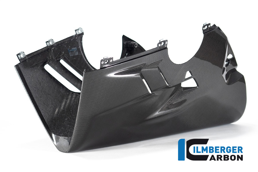 Ilmberger Carbon Lower Fairing High Exhaust Racing, Glossy, Ducati Panigale V4, V4S 2022-