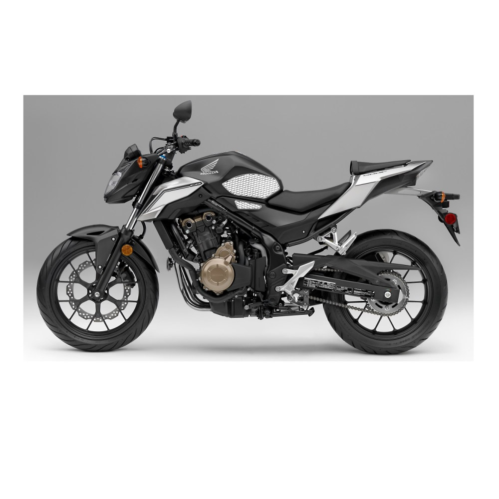 Stompgrip Traction Pads clear, for Honda CBR500R / CB500F, 2016-2018