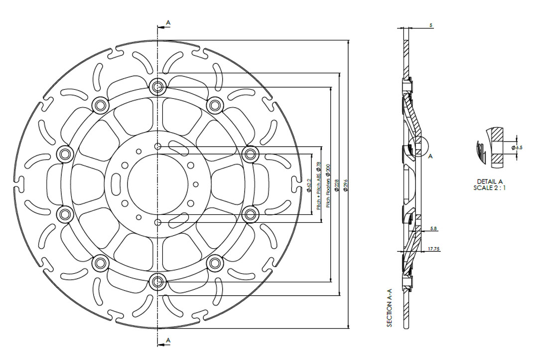 alpha Technik floating brake disc ABD33