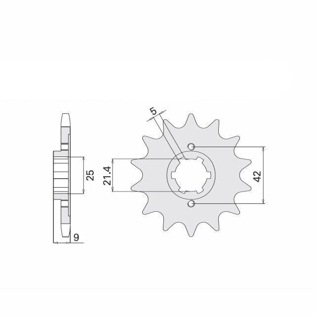 Sprocket, 19 teeth, 428 pitch