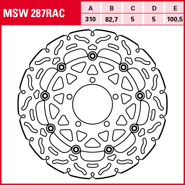 TRW brake disc Sportive Floating MSW287RAC