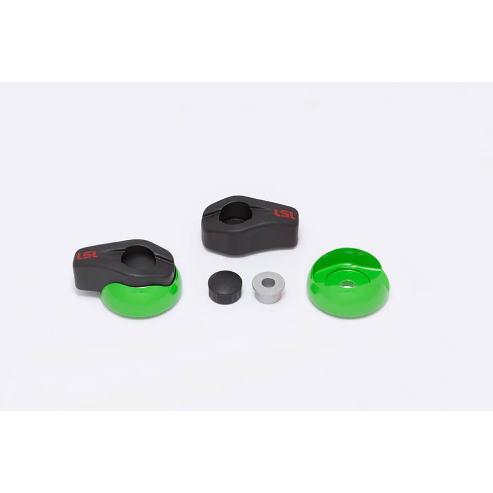LSL Crash Pad Classic Heads, green, Pair