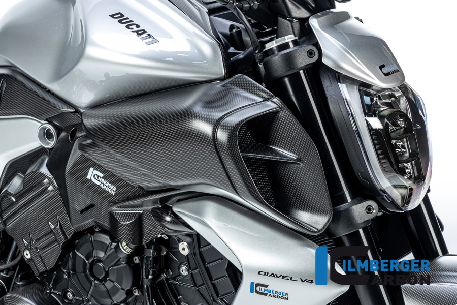 Ilmberger Carbon Air Duct Inlet Trim right side R/S, matte, Ducati Diavel V4, 2023-