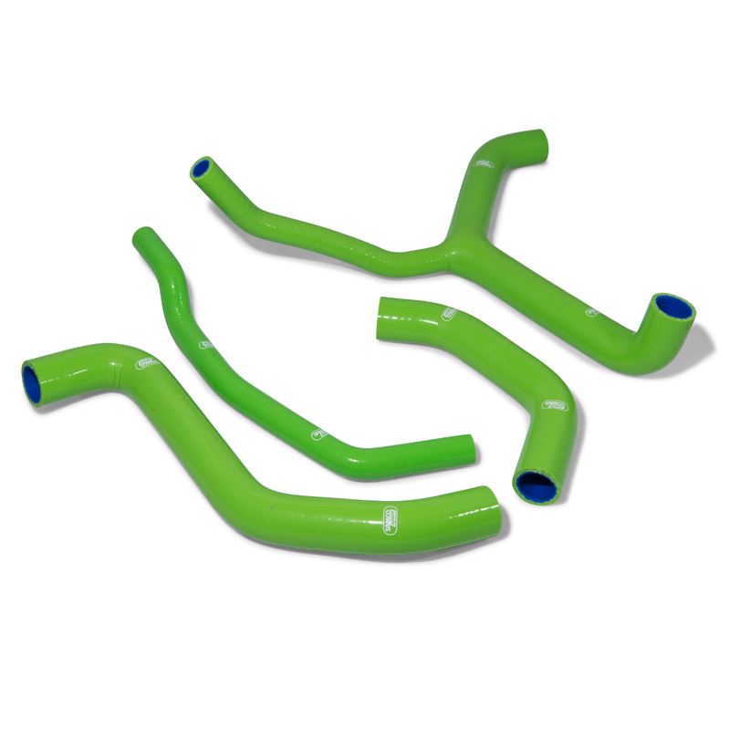 SAMCO SPORT Silicone Hose Kit Race Bike Design B.R. green for Kawasaki ZX10R SE RR Model Year 2016-2024