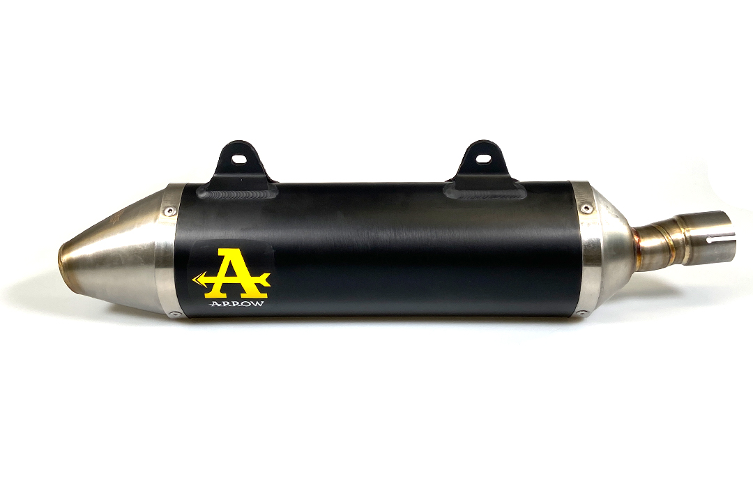 ARROW DARK THUNDER Black Aluminium Exhaust for Aprilia RX125 / SX125 Model Year 2021-2023