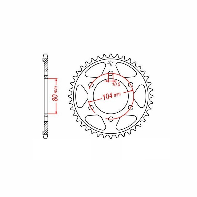 rear sprocket Aluminium, KAWASAKI Z-43