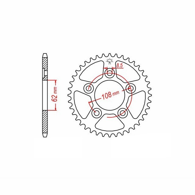 Aluminium rear sprocket, Aprilia/Cagiva Z