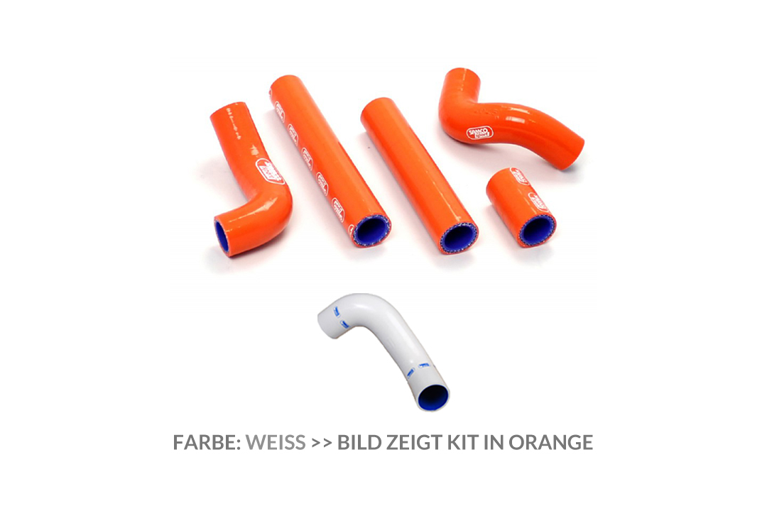 SAMCO SPORT Silicone Hose Kit, 5-piece, white, for KTM / Husaberg / Husqvarna Models