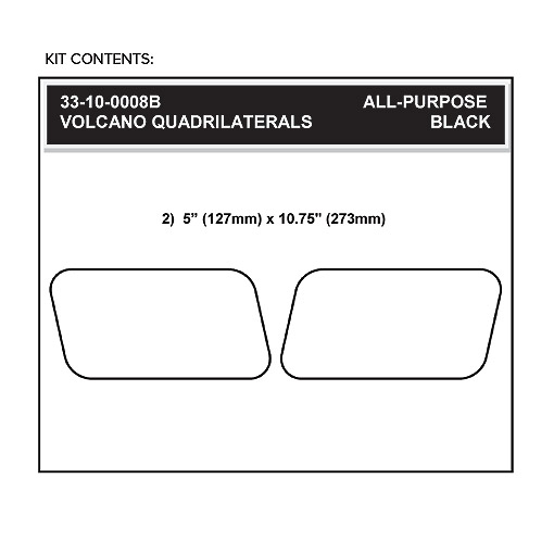 Stompgrip Universal Rectangular Black Traction Pads for Honda ST1300, 2002-2012, XRV750 Africa Twin, 2000-2003 and Yamaha XT1200Z Super Tenere (Worldcrosser), 2012-2015