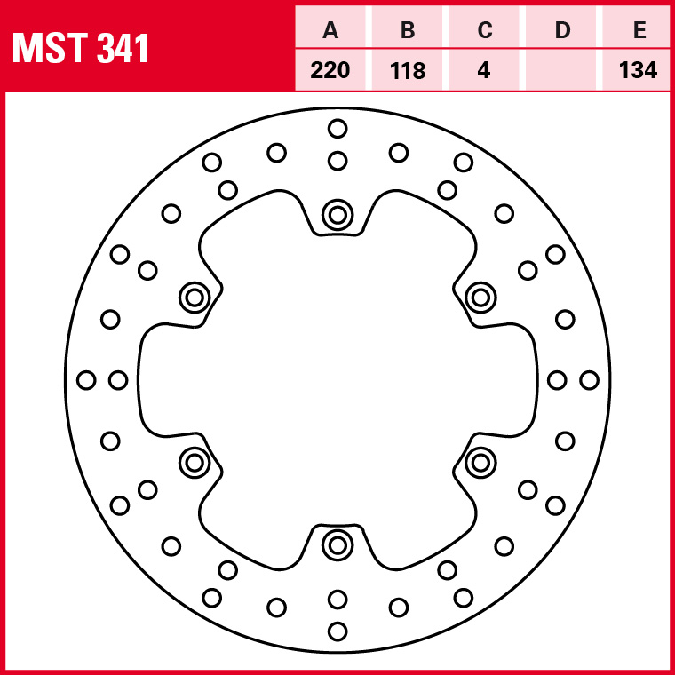 TRW brake disc All-round Rigid MST341