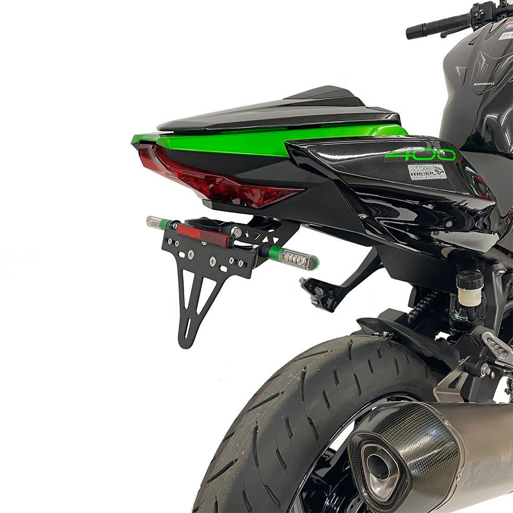 alpha Technik Licence Plate Holder for Kawasaki Ninja 400 / Z400, Model Year 2018-