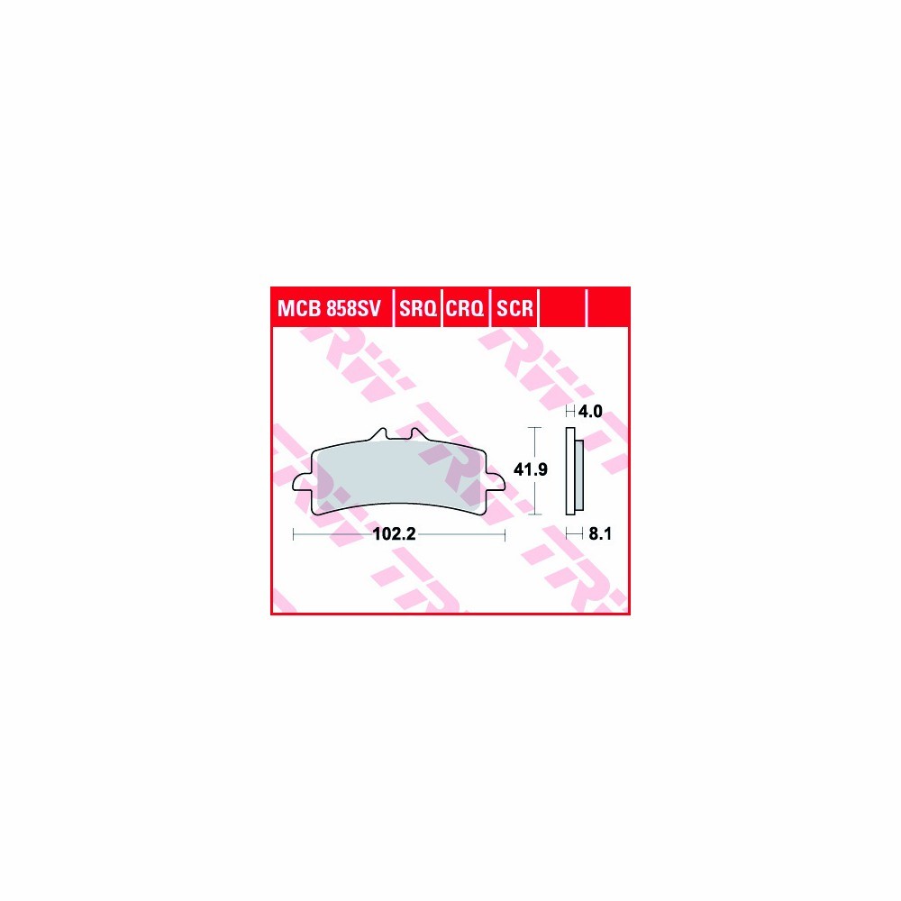 TRW brake pad Hyper Carbon MCB858CRQ fronte