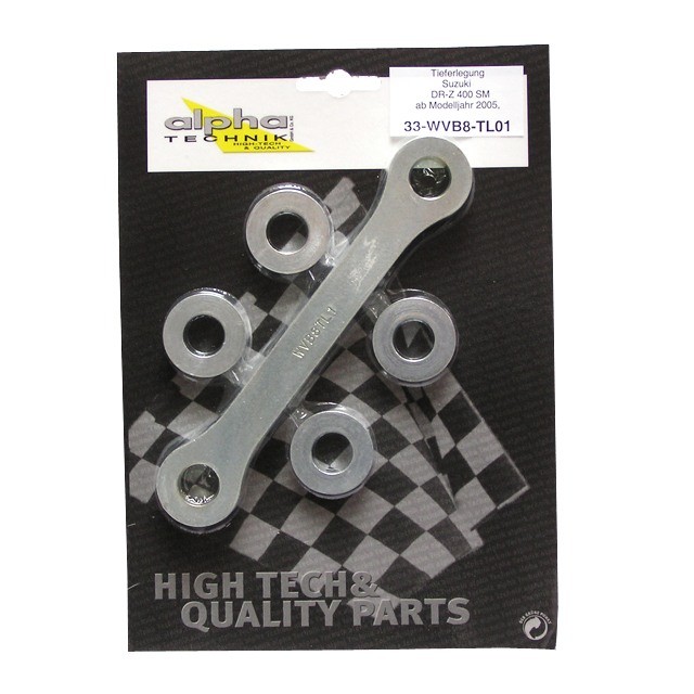 alpha Technik Lowering Kit 45mm for Suzuki DRZ400SM; Type WVB8; Model Year 2005-