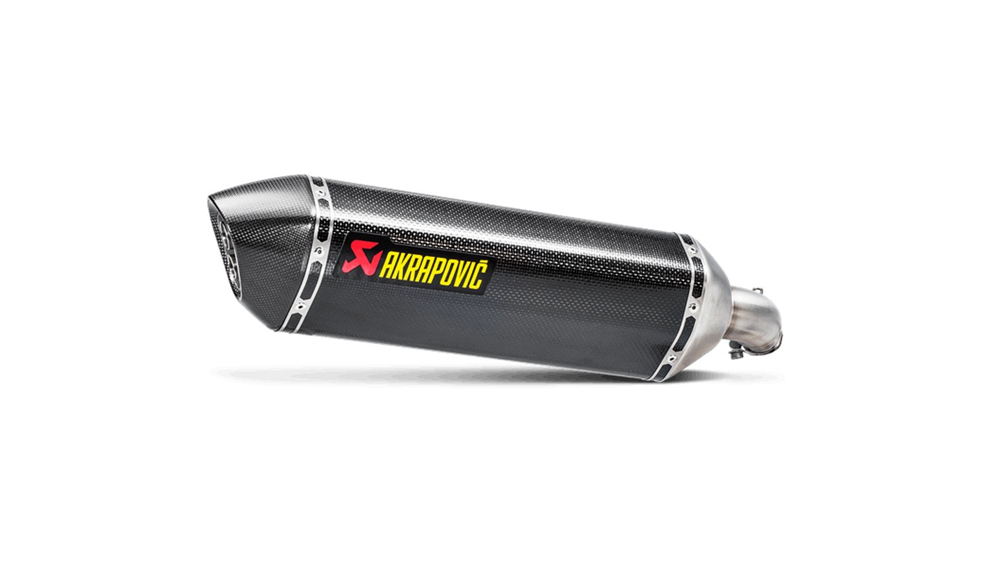 Akrapovic Slip-On Line (Carbon) Exhaust for Suzuki SV 650 Model Year 2016-2021