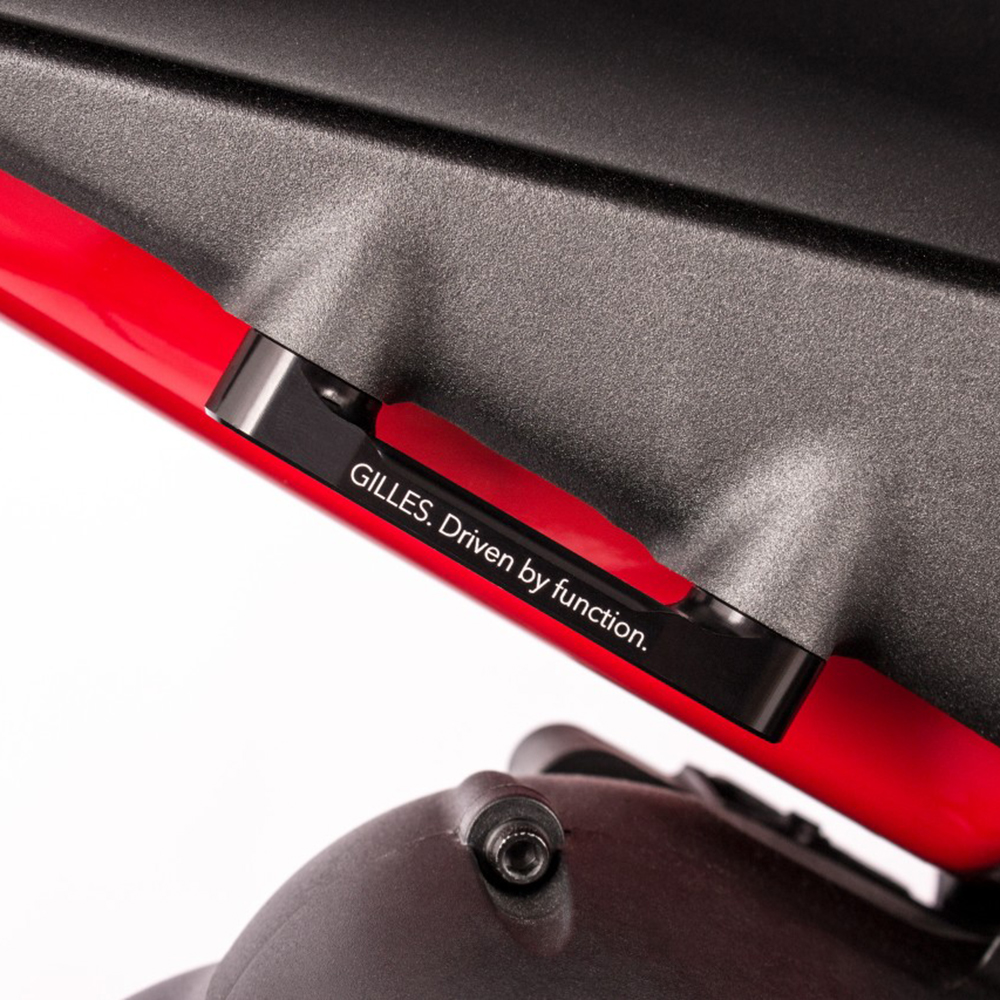 Gilles Pillion Peg Carrier Cover, black, Ducati V4