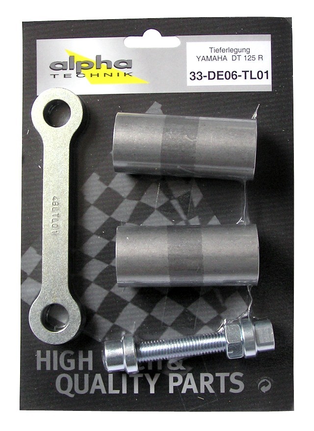 alpha Technik Lowering Kit 50mm for Yamaha DT125R,X; Type DE06; Model Year 2004-