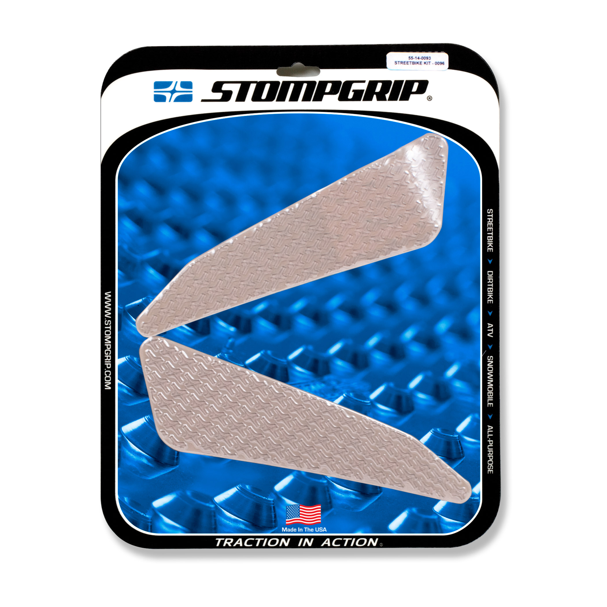 Stompgrip Traction Pads clear, for BMW, KTM, Moto Guzzi models (see compatibility list)