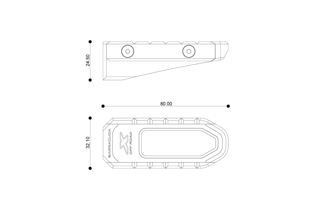Barracuda footresten "X-OFFROAD" Kit black