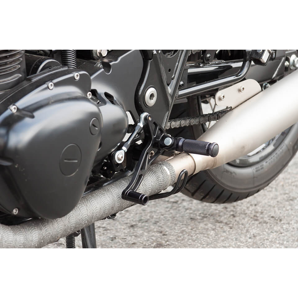LSL Midi Footrest System, for Kawasaki W800, silver