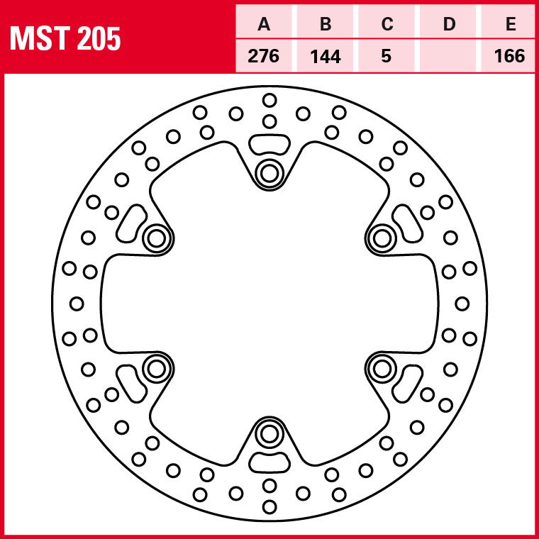 TRW brake disc Allround fixed MST205