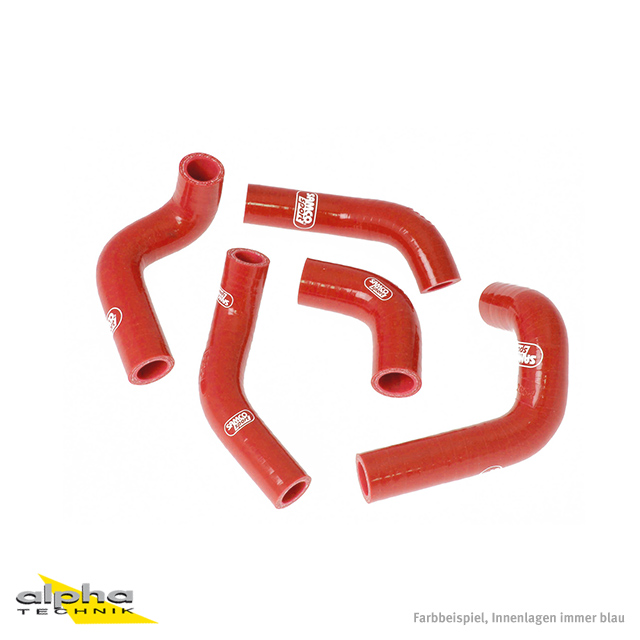 SAMCO SPORT Silicone Hose Kit Red for Husqvarna TC400 TC450 TC510 TE400 TE450 TE510 Model Year 2002-2009